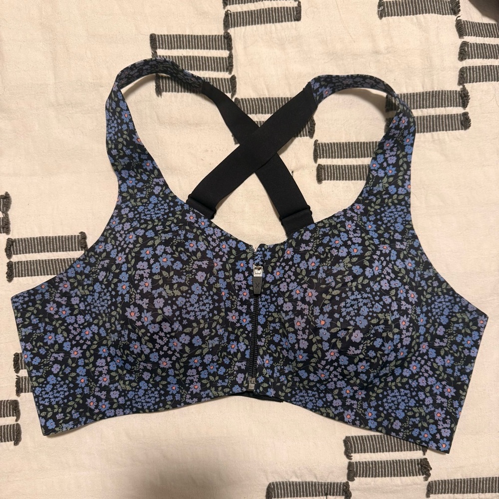 Knix Catalyst Front Zip Sports Bra - Garden Daze